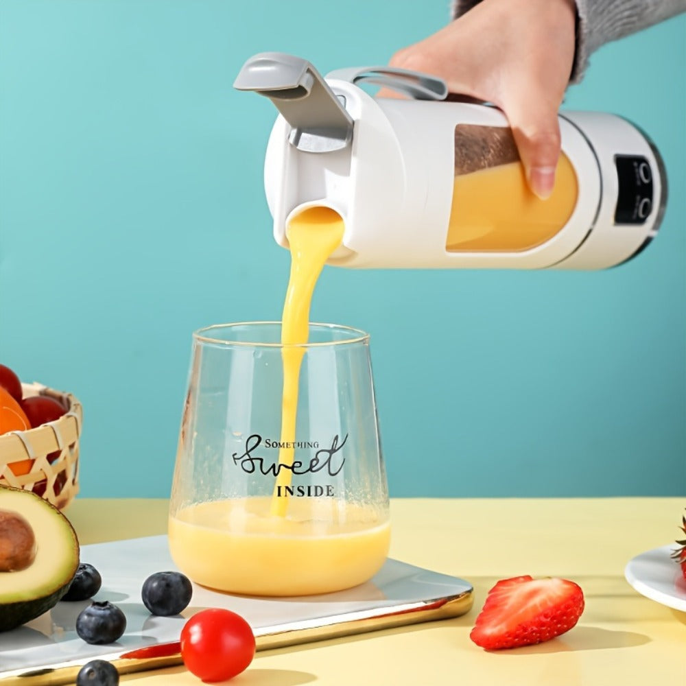 Portable USB Rechargeable Blender with LED Display, 15oz Personal Smoothie Blender for Shakes, Milkshakes & Fresh Juice