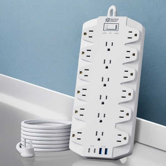 45W USB-C PD Power Strip Surge Protector 26-in-1, 22 AC Outlets & 4 USB Ports (2 USB-C 45W + 2 USB-A)
