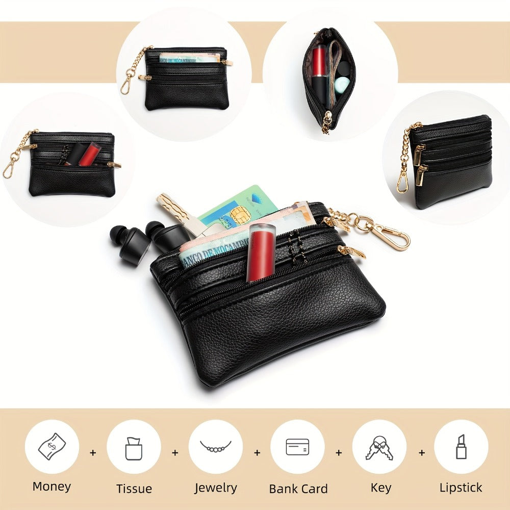 Phone Lanyard Crossbody Strap with Zipper Pouch & Beaded Charm Adjustable Hands-Free Cell Phone Shoulder Strap