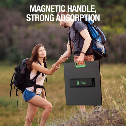 [Portable Solar Panel] 100W Solar Panel for Power Station, Portable Solar Panel with 100W, Foldable Design for Backup Power