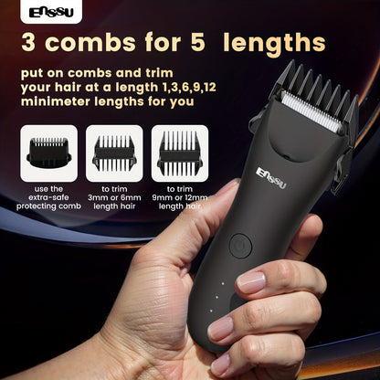 Electric Body Hair Trimmer for Men and Women with Replaceable Ceramic Blade in Blue or Black