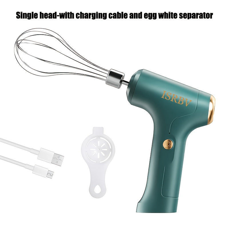 Wireless Electric Whisk Handheld Mixer - Rechargeable Cordless Egg Beater with Vertical Stand Design