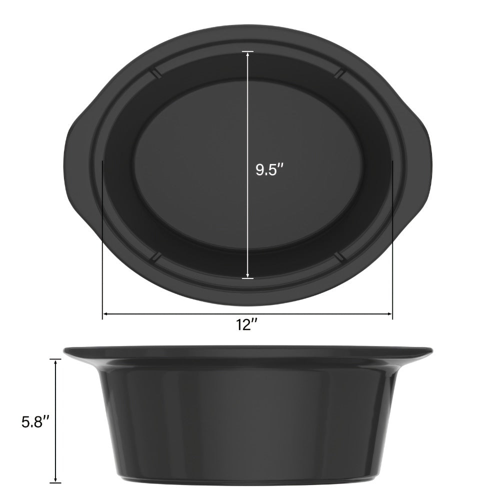 Slow Cooker 7.5 Quart Digital Programmable with Timer Ceramic Pot Stainless Steel Housing for Entryways, Bedrooms and Living Spaces