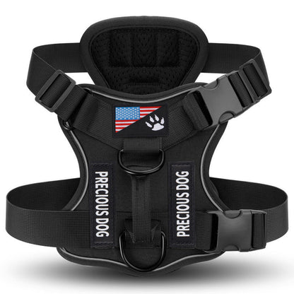 Compact Patch Dog Harness in Black and Three Green Styles with S, M, L and XL Size Options