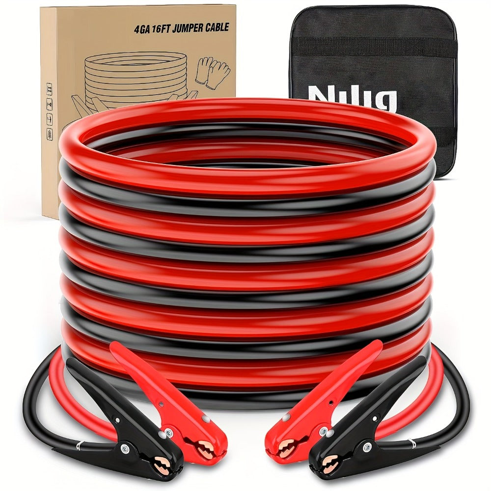 Heavy Duty Jumper Cables 600A CCA – Thickened Booster Cables with Carrying Bag for Pickup Truck, RV, Van & SUV