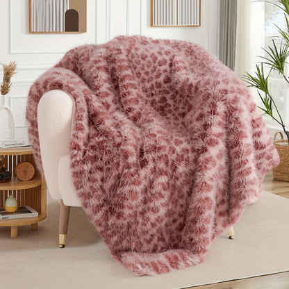 Faux Fur Throw Blanket 1060GSM Luxury – Super Soft Reversible Plush Mink Blanket for Bed Couch Sofa, Oversized Heavy Weight Cozy Blanket