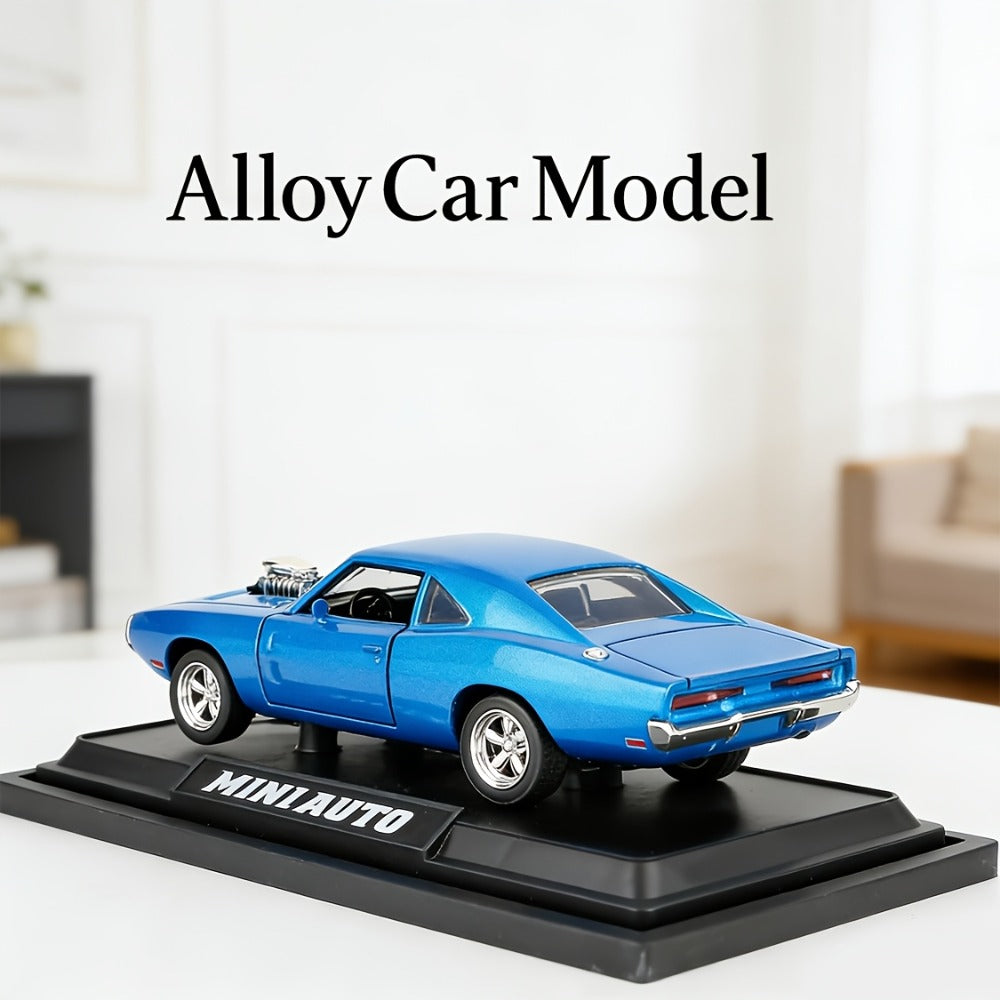 Dodge Challenger Diecast Model Car Zinc Alloy Collectible Static Replica, Highly Detailed Home & Office Decor