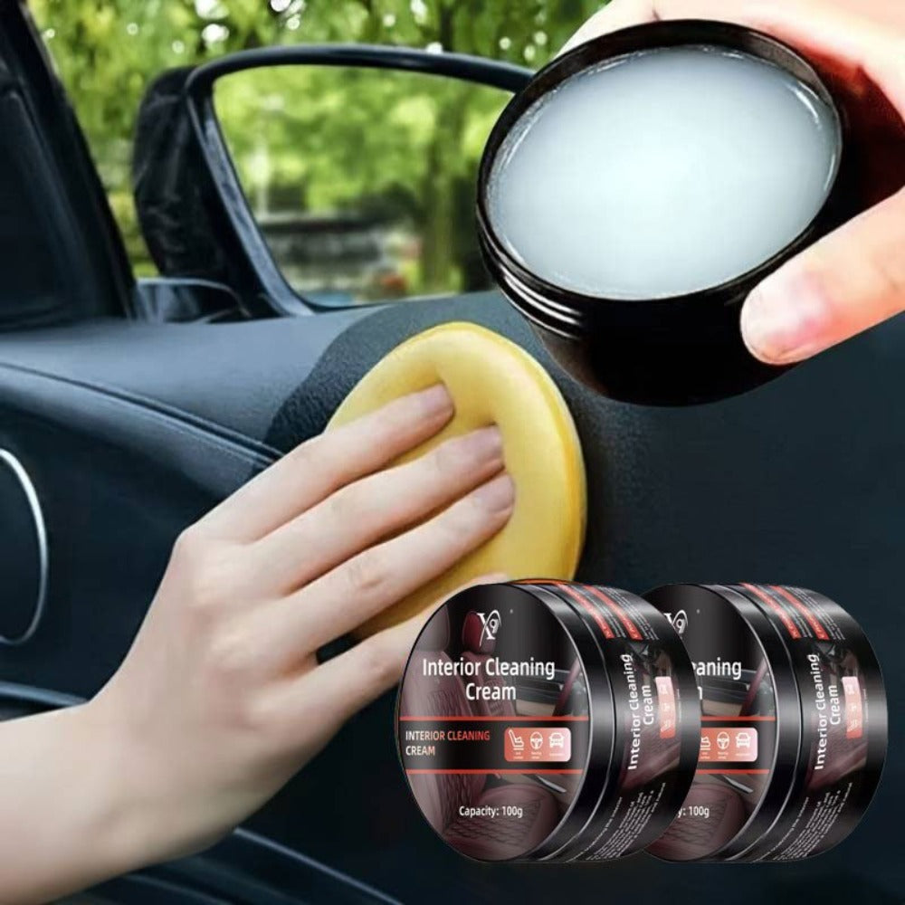 Car Plastic Restorer & Tire Protector Kit 3.38oz – Nano Coating Interior Shine, Yellowing Repair, Black Trim Renewal with Applicator Sponge