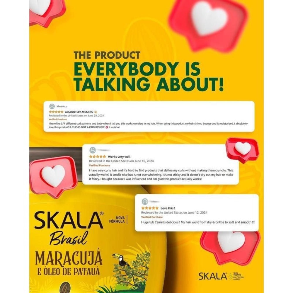Skala Expert Curl Hair Care Kit 5-Piece - Mais Cachos, Maracuja & Mais Crespos Treatments 1000g + Shampoo & Conditioner 250ml