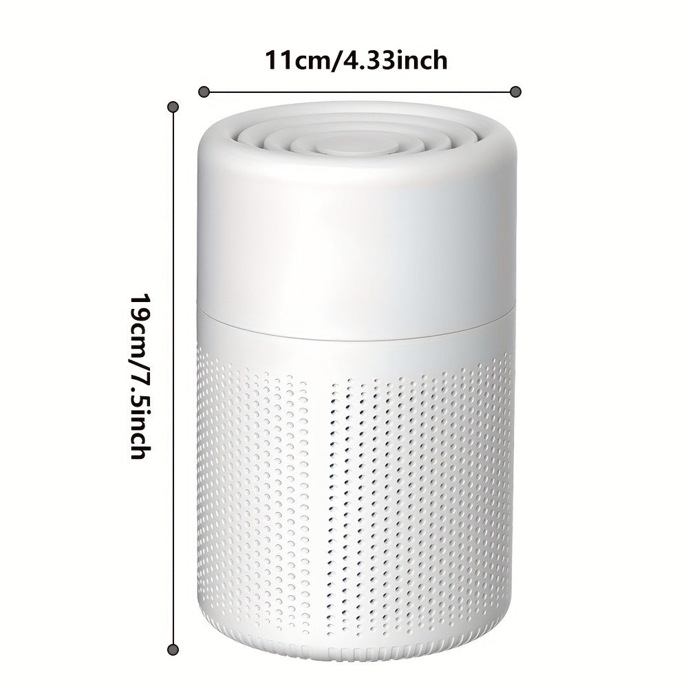 Air Purifier with Negative-Ion Function, Type-C Power, Blue Light, Aroma Box and 50 m3/h Airflow