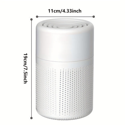 Air Purifier with Negative-Ion Function, Type-C Power, Blue Light, Aroma Box and 50 m3/h Airflow