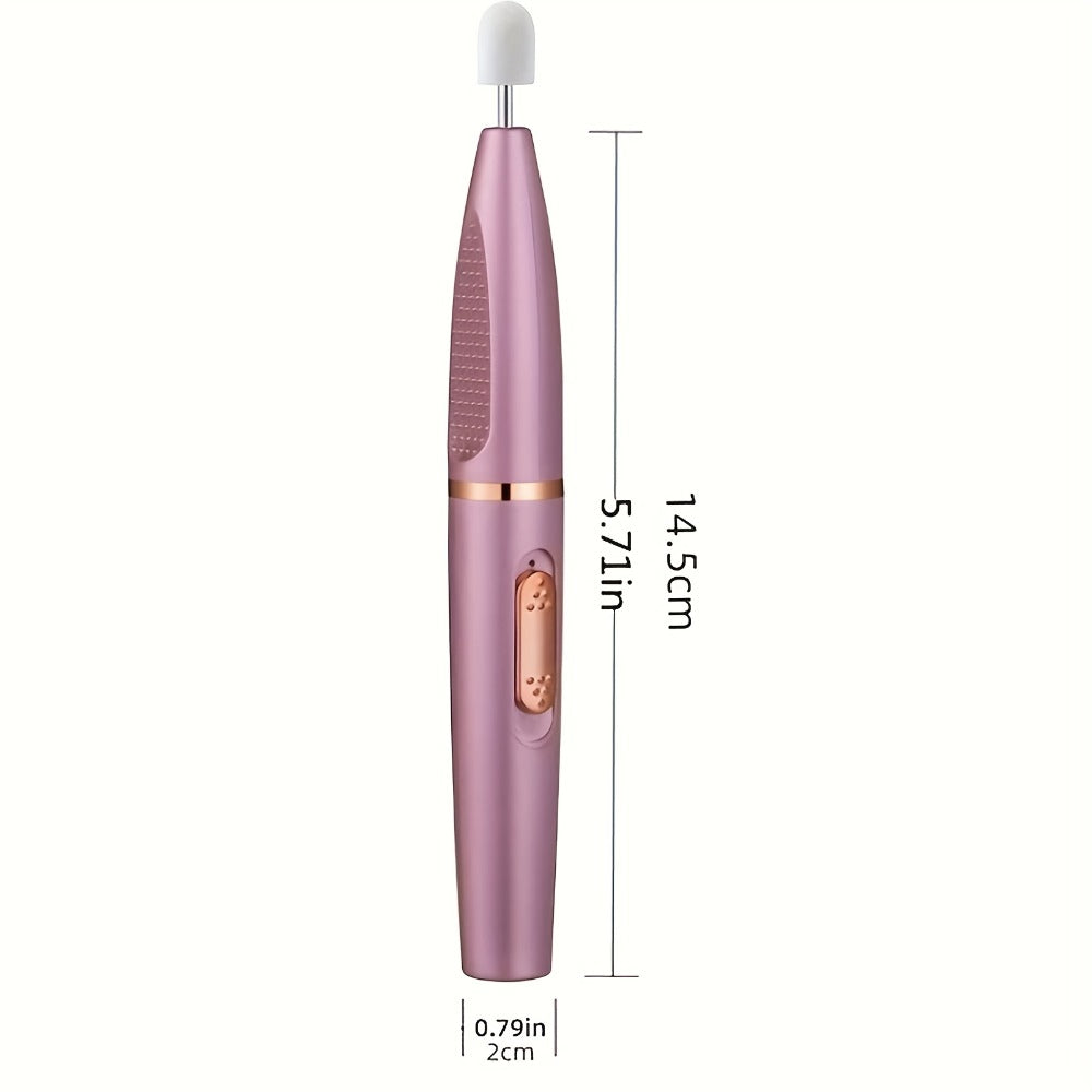 Electric Nail Drill 11-Bit Variable Speed Pen Kit in Pink with Sanding Bands and Compact Controls