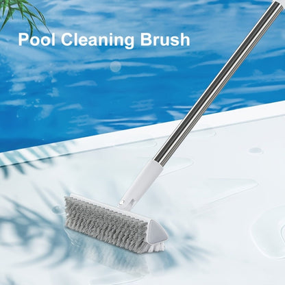 Pool Cleaning Brush with 52.4-Inch Sectional Handle, 9.1-Inch Double-Sided Bristle Head and Corner Edge Profile