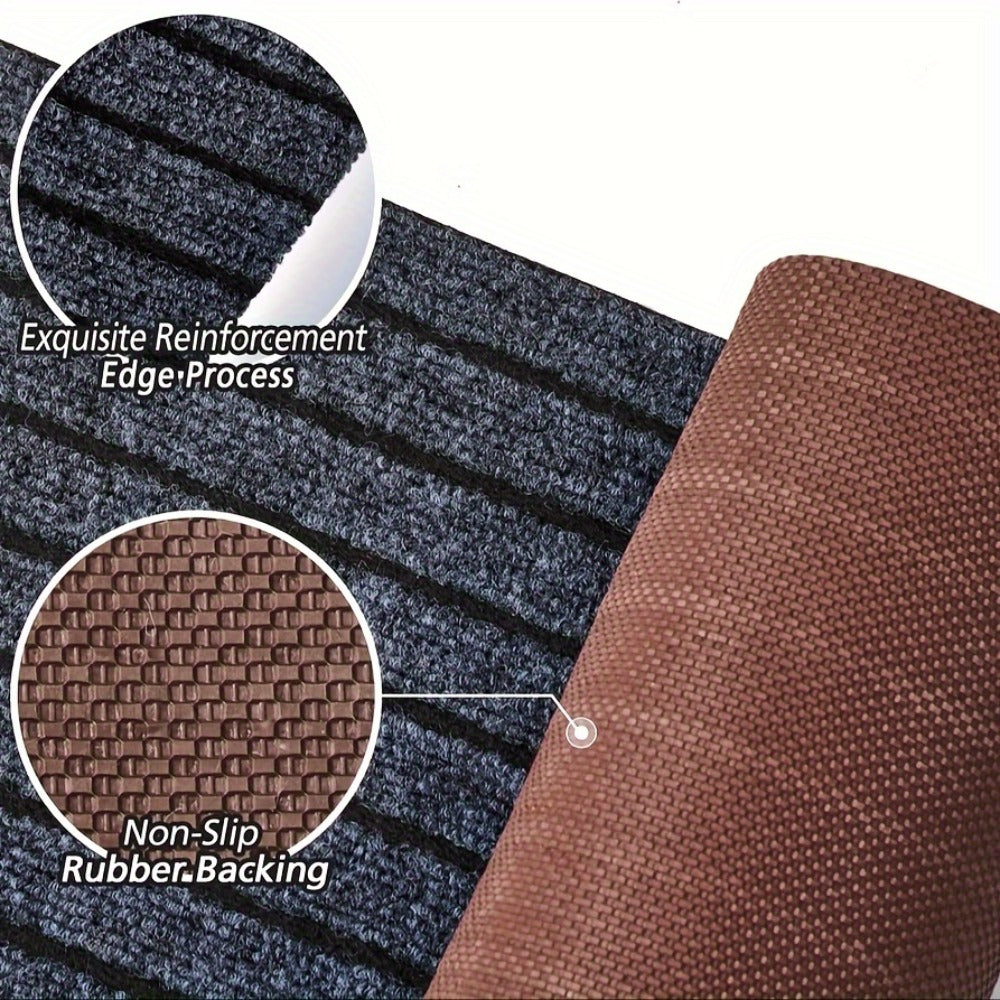 Runner Carpet with Rubber Backing - 1800G/sqm Indoor Outdoor Rug, Hallway, Entryway, Laundry Room & Balcony Runner Mat