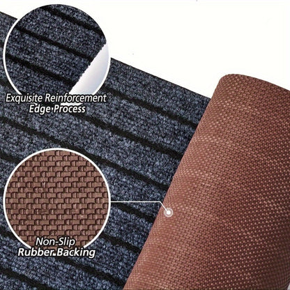 Runner Carpet with Rubber Backing - 1800G/sqm Indoor Outdoor Rug, Hallway, Entryway, Laundry Room & Balcony Runner Mat
