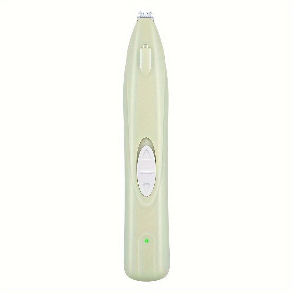 Dog Paw Trimmer with LED Light – Rechargeable Pet Hair Clipper for Paws, Eyes, Face & Rump, Stainless Steel Blades