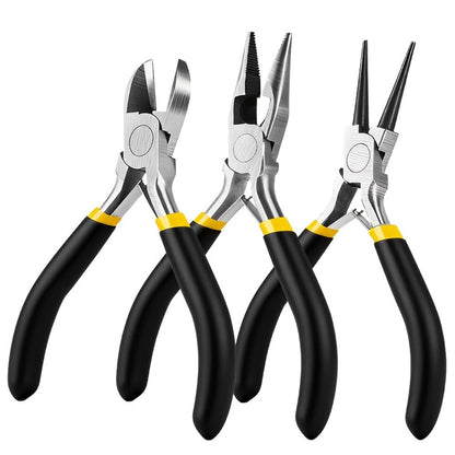 Jewelry Making Pliers Set 3/14pcs Tool Kit - Professional Round Nose, Flat Nose & Needle Nose Pliers