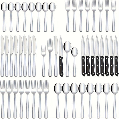 Stainless Steel Flatware Set, Mirror-Polished Cutlery Set for Home & Hotel, Gift Box Included, Silverware for Parties