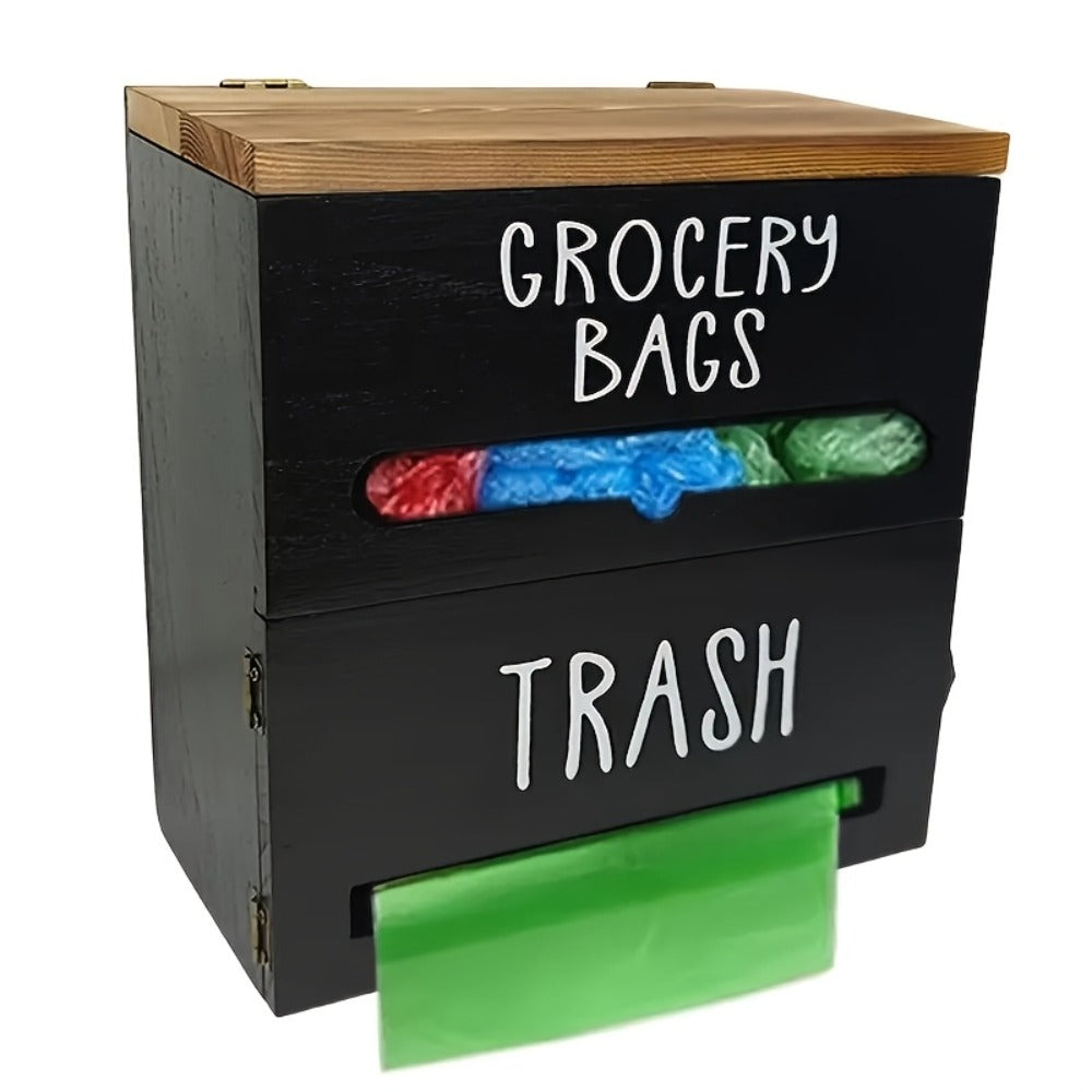 Garbage Bag Dispenser Kitchen Organizer Wall-Mount or Under-Sink Rack in Single or Dual Compartments
