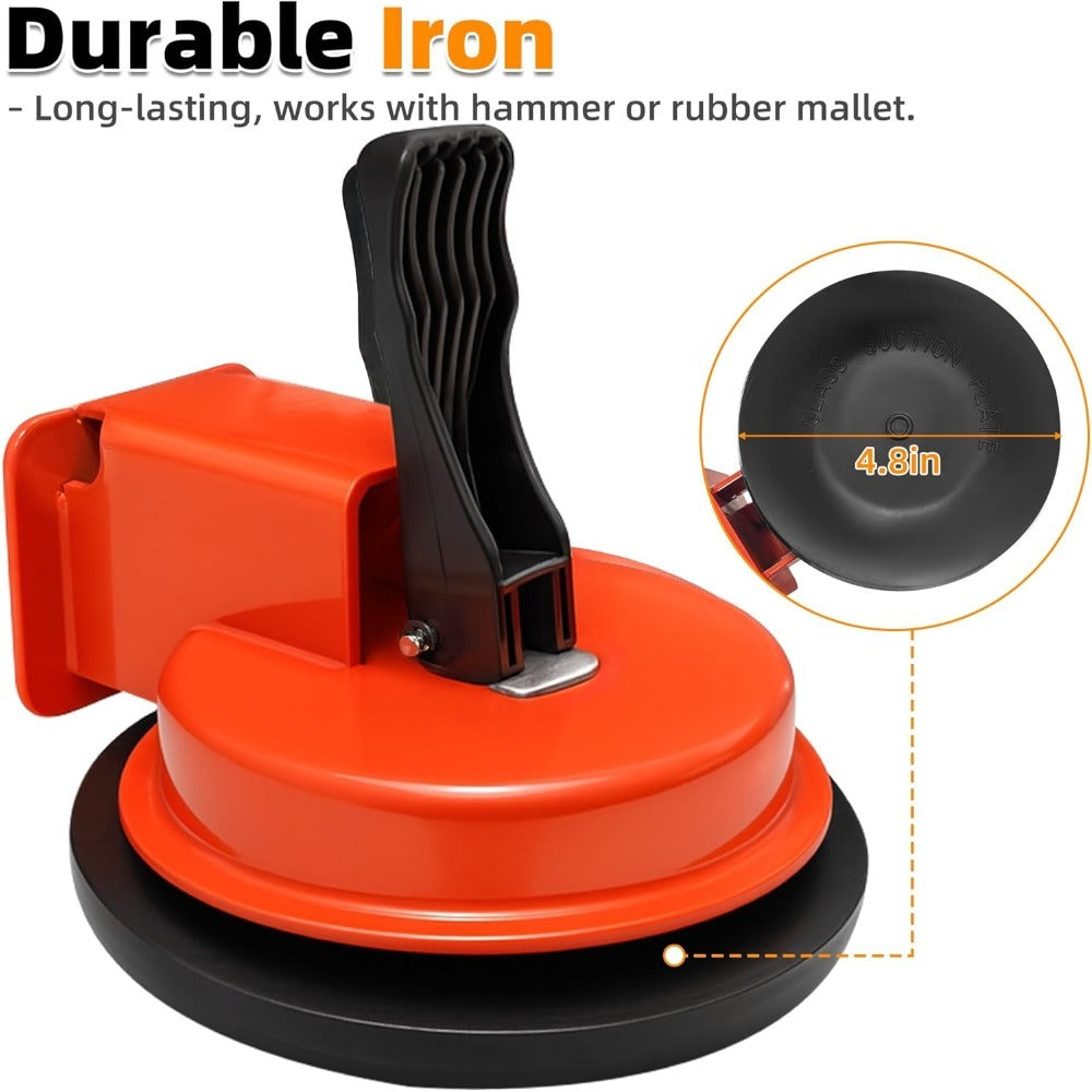 Floor Gap Tool Reinforced Iron Suction Cup Pull System for Laminate Vinyl Composite for Entryways, Bedrooms and Living Spaces