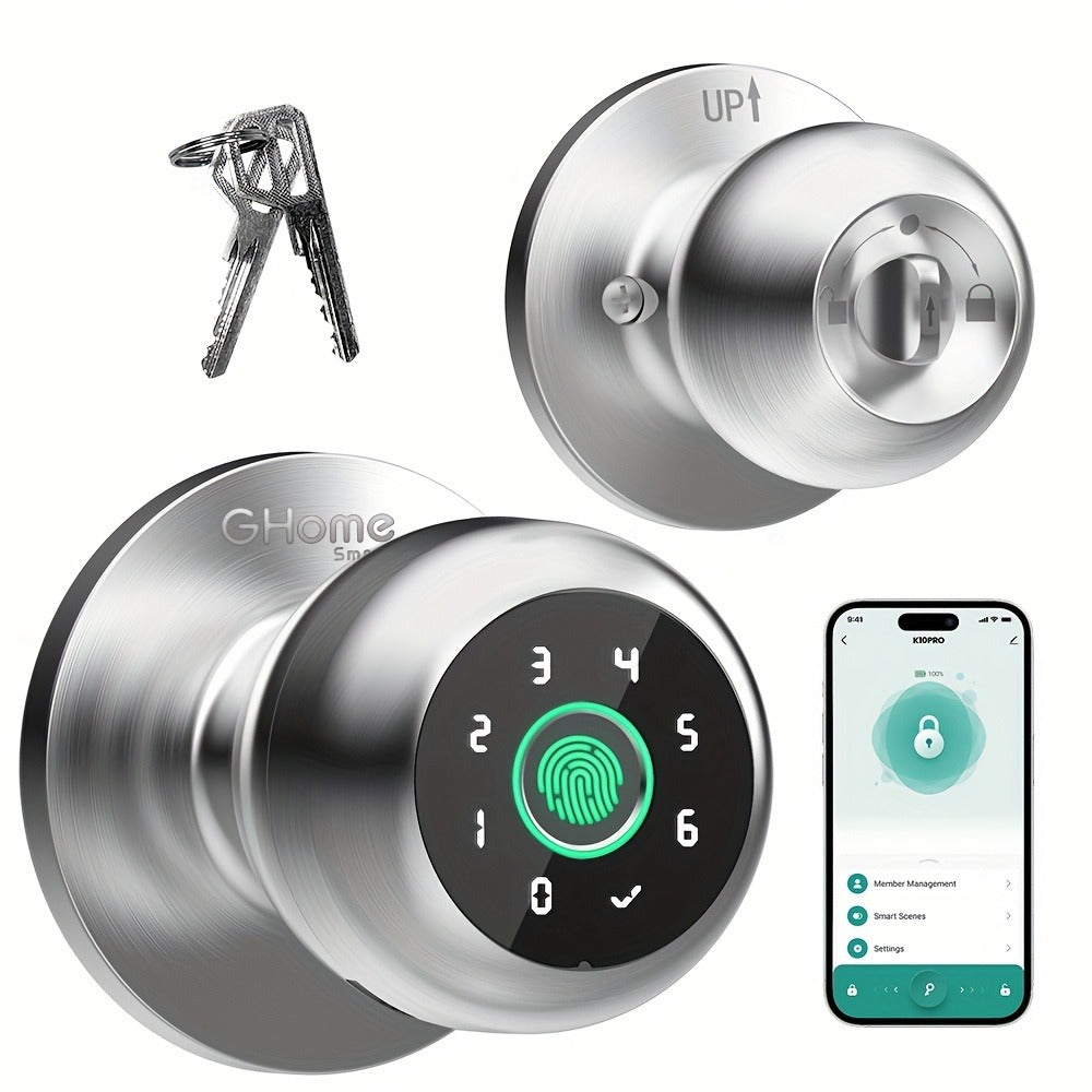 Smart Door Lock GHome K10 K10 PRO K20 and KD03 PRO Knob Models with Three or Four Access Methods