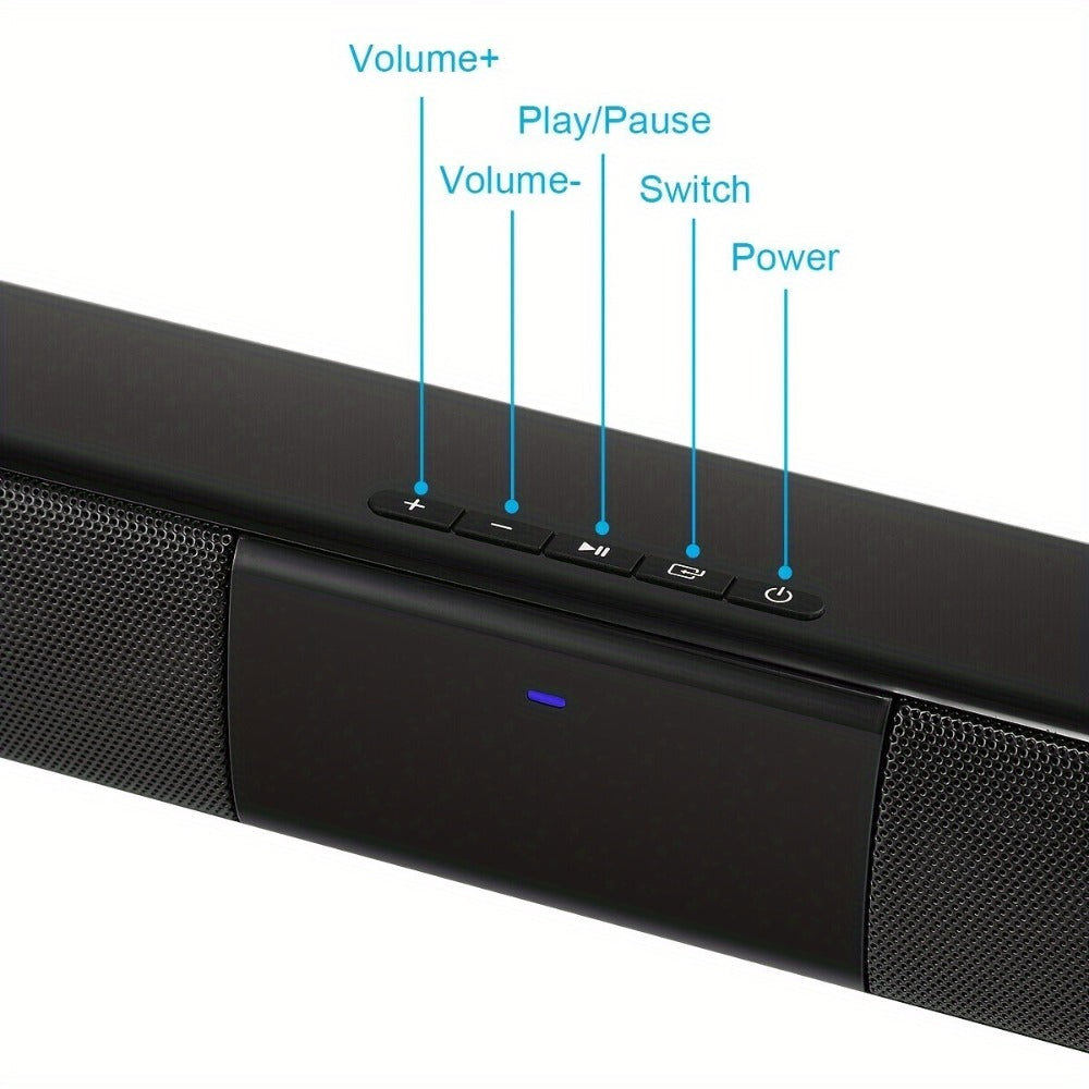 5.1 Surround Sound Soundbar for Smart TV, 21.7" Wireless Bluetooth 5.0 Home Theater Speaker System