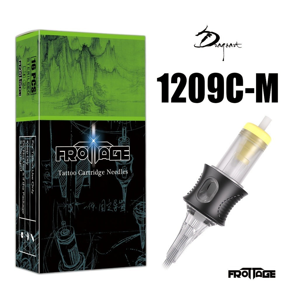 Tattoo Cartridge Needles with Frotage Label, 26 Retained RL RLT RS CM and M1 Cartridge Size Options