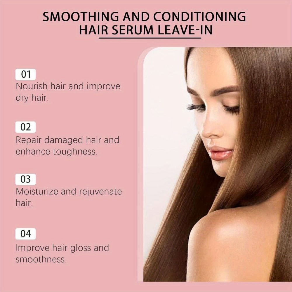 Leave-In Conditioner Spray 2 Bottles 13.53oz Detangler with Snail Serum Anti-Frizz Deep Conditioning Shine-Boosting Moisturizing for Curly
