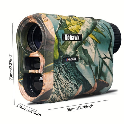 Laser Rangefinder 1000M USB Rechargeable – Hunting & Golf Range Finder with Speed, Altitude & Slope Compensation | M/Yard Switch