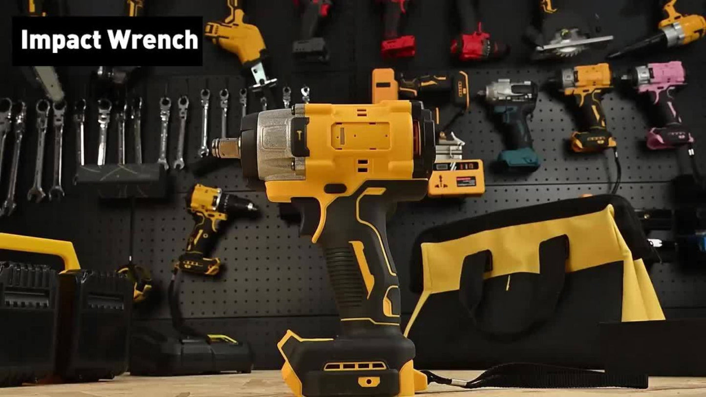 Cordless Impact Wrench 1/2 Inch Brushless, 450N.m 259Ft-lbs High Torque Impact Gun, 3300RPM Variable Speed