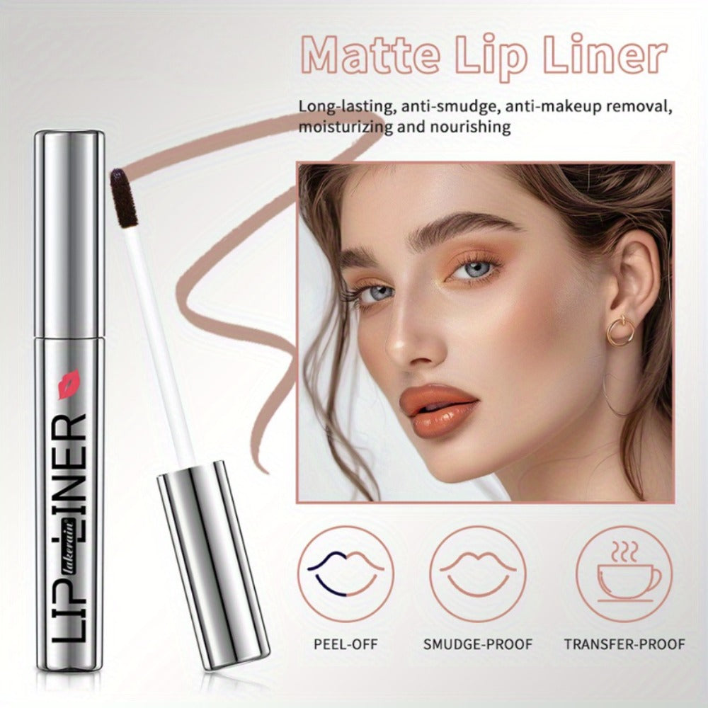Lip Stain Pen Set 4 Colors 2-in-1 Lip Liner & Lip Tattoo – Waterproof Smudge-Proof Transfer-Resistant Matte Finish