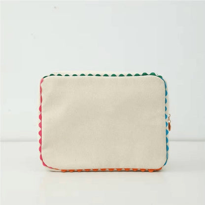 Large Capacity Lace Makeup Bag Women Elegant Floral Cosmetic Organizer Portable Travel Toiletry Bag Vanity Case Beige Birthday Bridesmaid