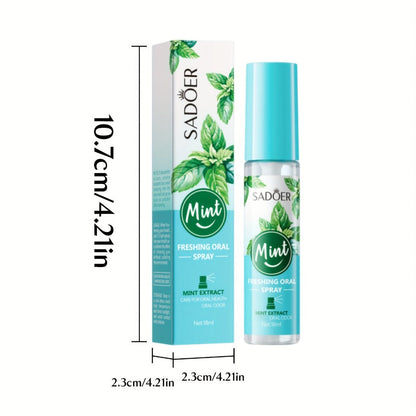 Mint Breath Spray with Tea Tree Essence Portable Oral Freshener, Compact Pocket-Size Mouth Spray