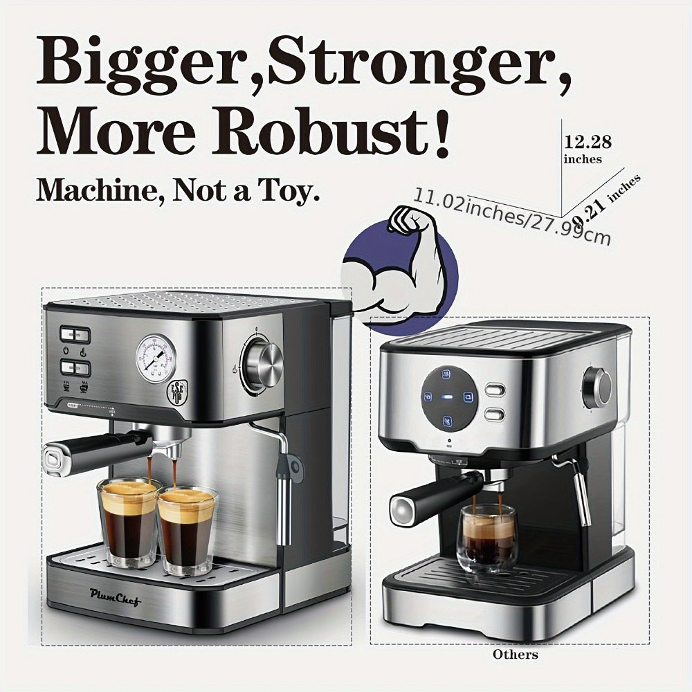 20 Bar Espresso Machine 950W, Stainless Steel Espresso & Cappuccino Latte Maker with Steam Wand Milk Frother
