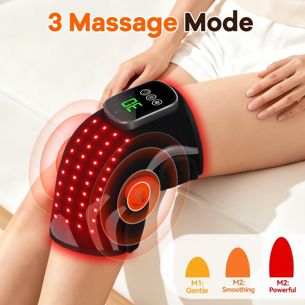Heated Knee Massager with Vibration, Electric Knee Heating Pad & Support Wrap for Arthritis, Joint Pain &