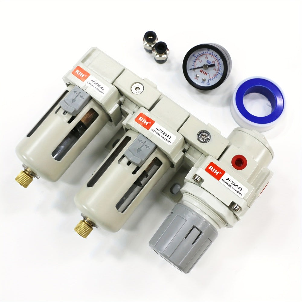 Air Filter Regulator Combo AC3110-03 High Pressure Compressed Air Treatment Unit - FRL for Entryways, Bedrooms and Living Spaces