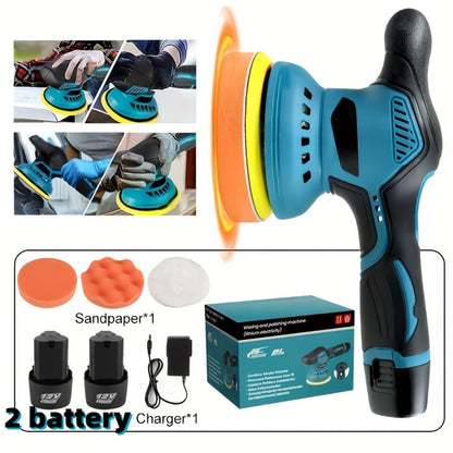 Cordless Car Polisher Buffer Machine – 8-Speed 5000 RPM Orbital Polishing Machine with 6" Pad, Rechargeable Battery & Charger for Car