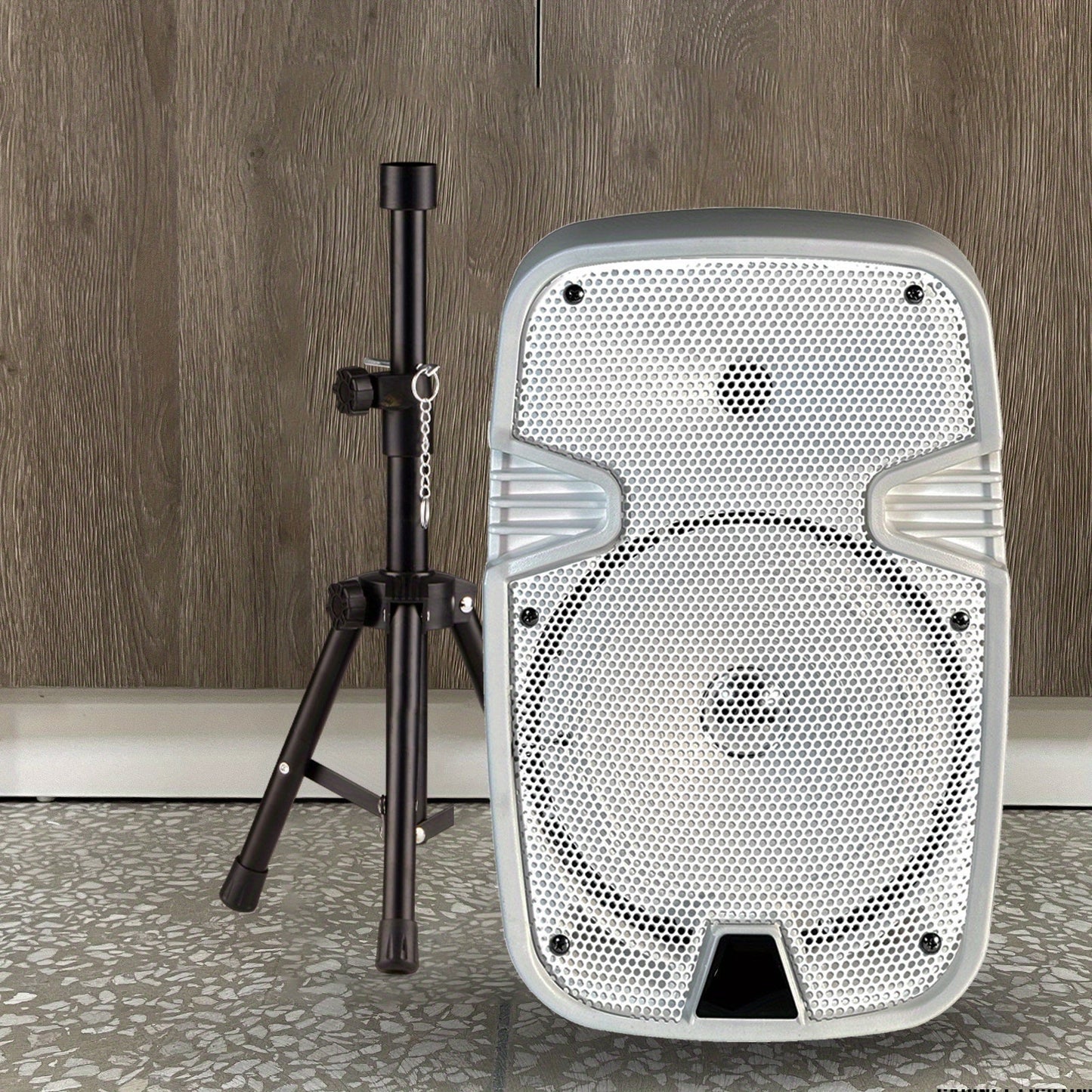 1000W Portable Party Speaker with 8-Inch Woofer, Karaoke Microphone, RGB Lights, Bluetooth, FM, USB & TWS
