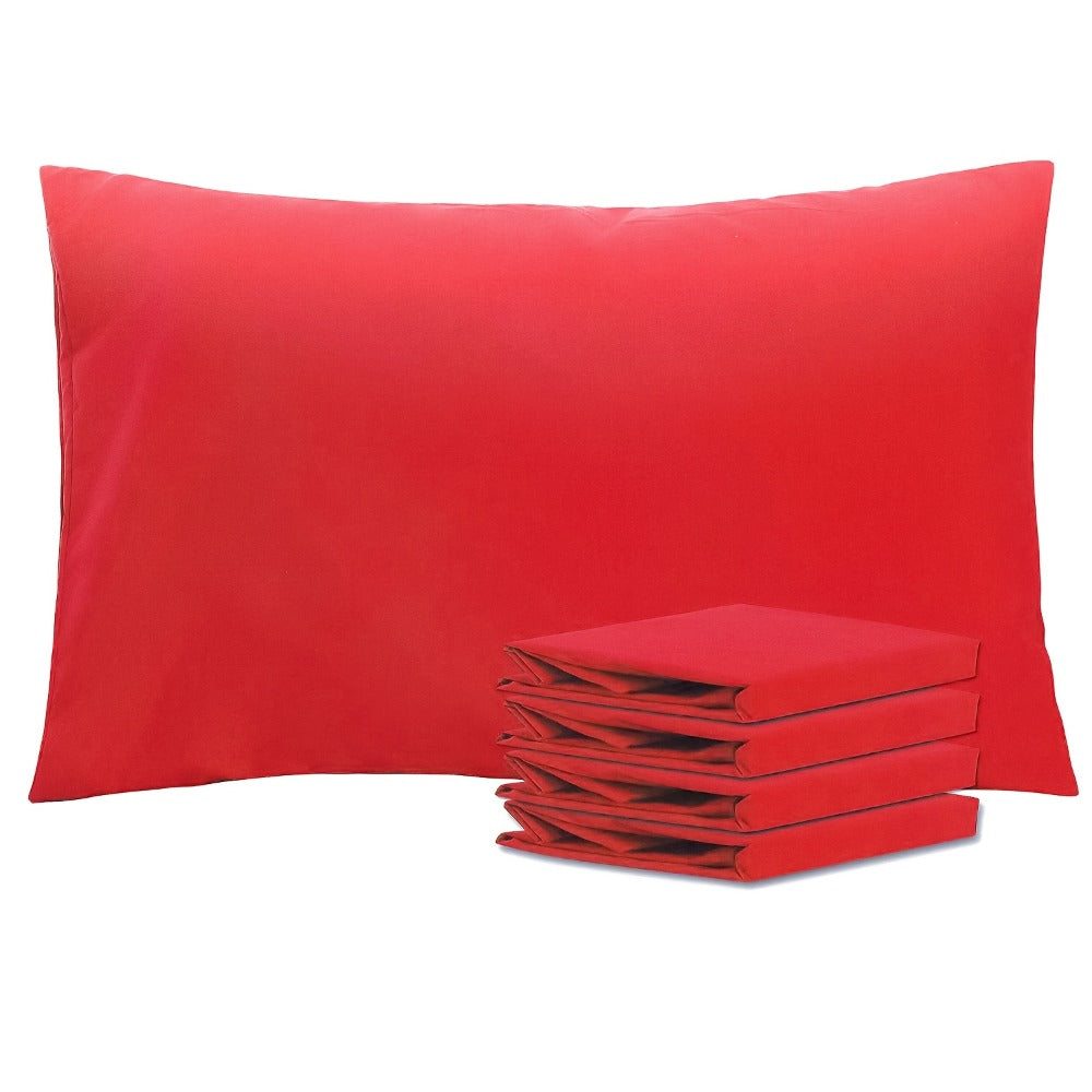 Pillowcases 4 Pack Queen 20x30 – Brushed Microfiber Soft Wrinkle-Free Fade-Resistant Envelope Closure Solid Color 32 Colors