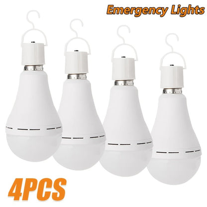 Rechargeable Emergency LED Bulb 2000mAh 60W Equivalent 6000K with Hook for Entryways, Bedrooms and Living Spaces