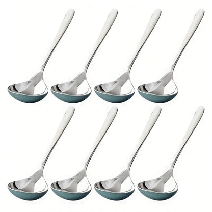 Kitchen Utensils Long-Handle 304 Stainless Steel Soup Spoon Set in 4, 8 or 12 Piece Packs for Serving