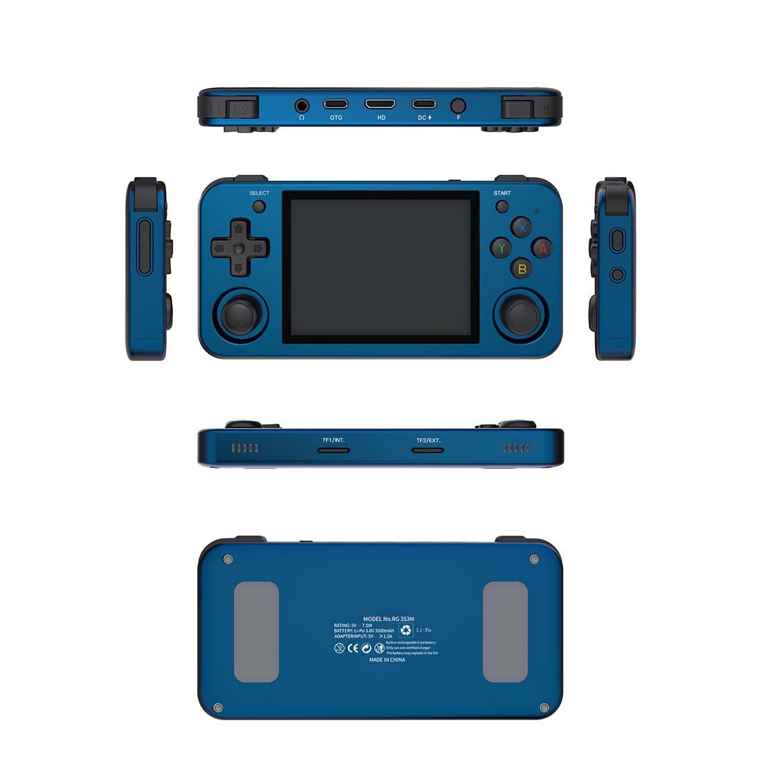 Handheld Game Console Anbernic RG353M with 3.5-Inch IPS OCA Full-Lamination, 640x480, Multi-Touch, 16GB+64GB Options, 3500mAh Battery