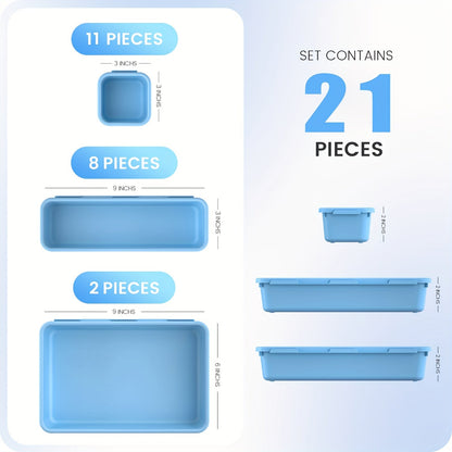 Tool Box Organizer Tray Dividers – 67 or 21 Pcs Toolbox Drawer Organizer Storage Trays for Rolling Tool Chest, Workbench Cabinet, Screws