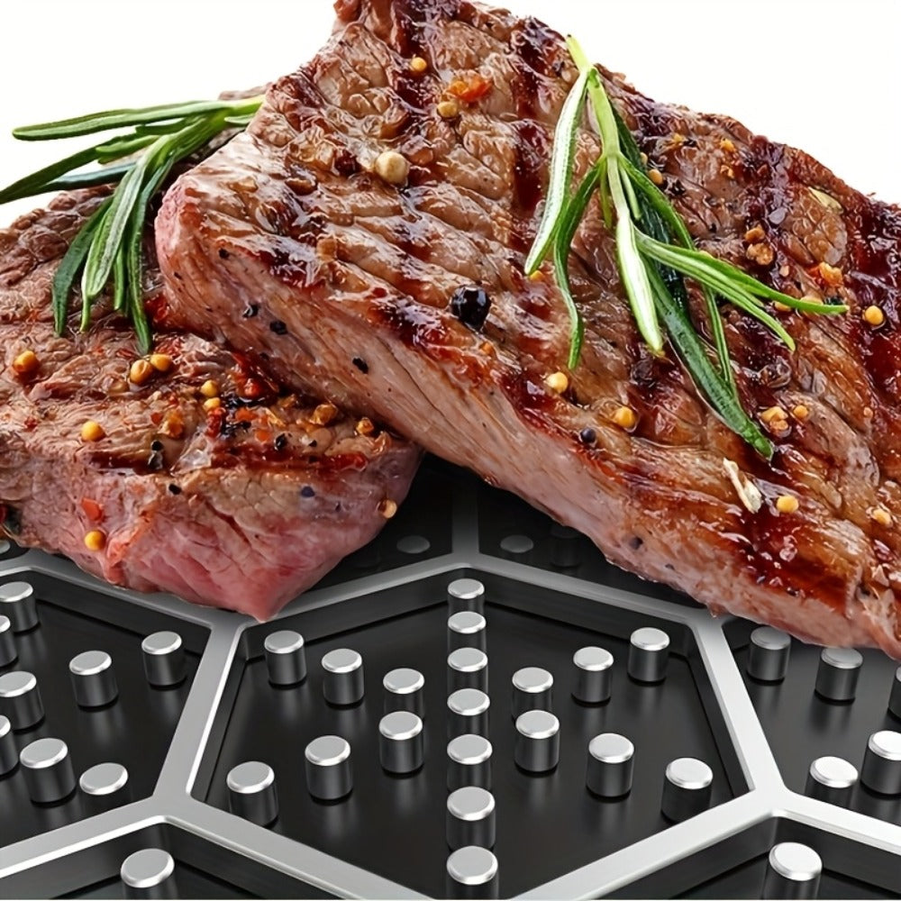 Stainless Steel Wok Set 13.3 Inch Non-stick Honeycomb Design with Lid & 2 Cookware Accessories
