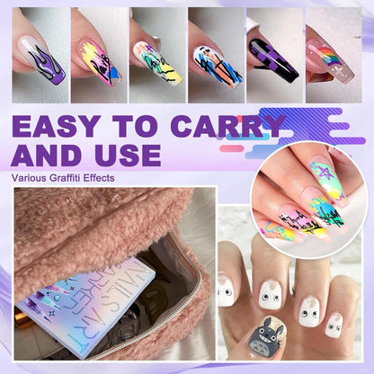 Nail Art Pens 12-Piece Water-Based Marker Set with 0.5mm Fine Tips for Lines and Small Decorative Details