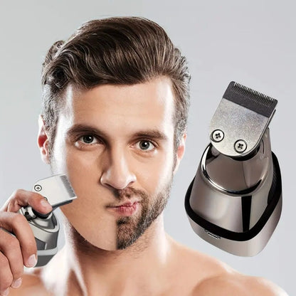 Men's Electric Head Shaver 9-Blade Bald Head Machine USB Rechargeable, 5-in-1 Grooming Kit with Hair