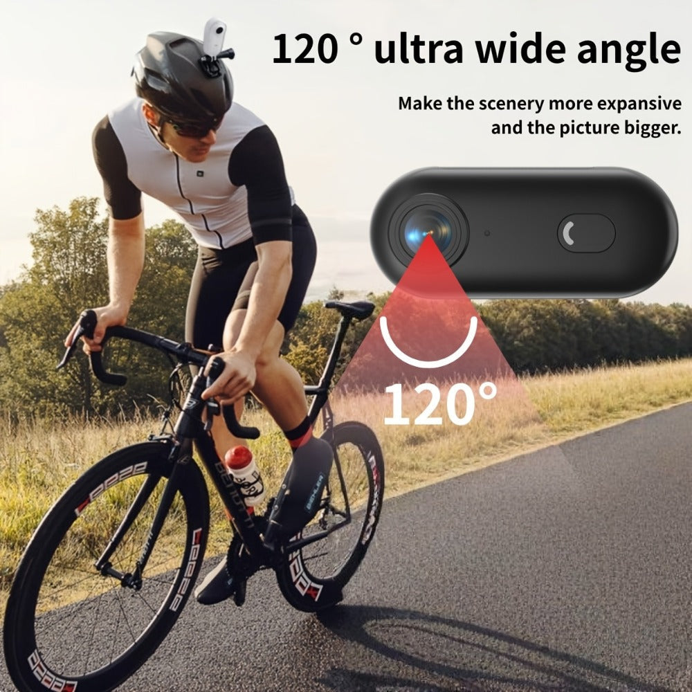 Mini Action Camera Thumb Size Wide Angle Lens 800mAh Battery with Memory Card Wearable Pocket for an Everyday Personal Care Routine