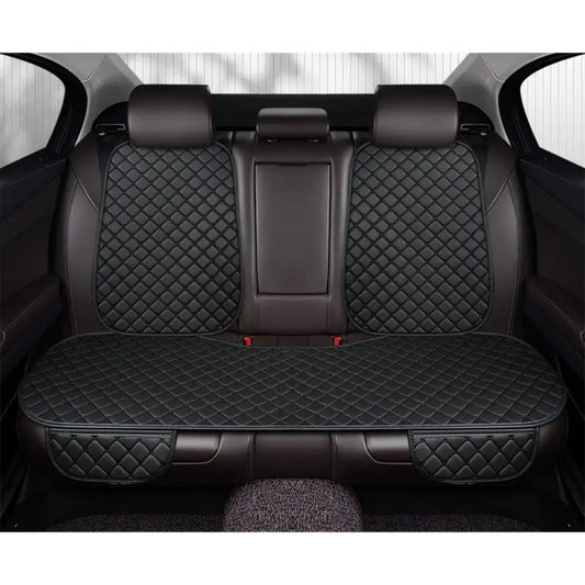 Car Seat Cover Rear Bench Protector with Source-Listed Water-Resistant Surface in Black or Red