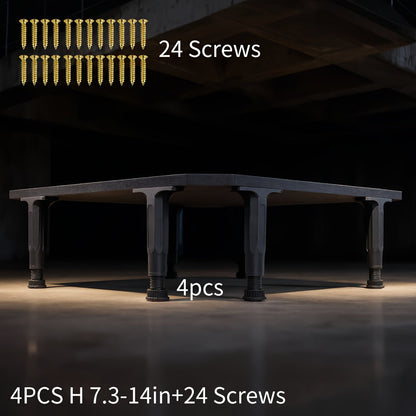 Bed Frame Accessories shown in the 4PCS H 7.3-14in+24 Screws option
