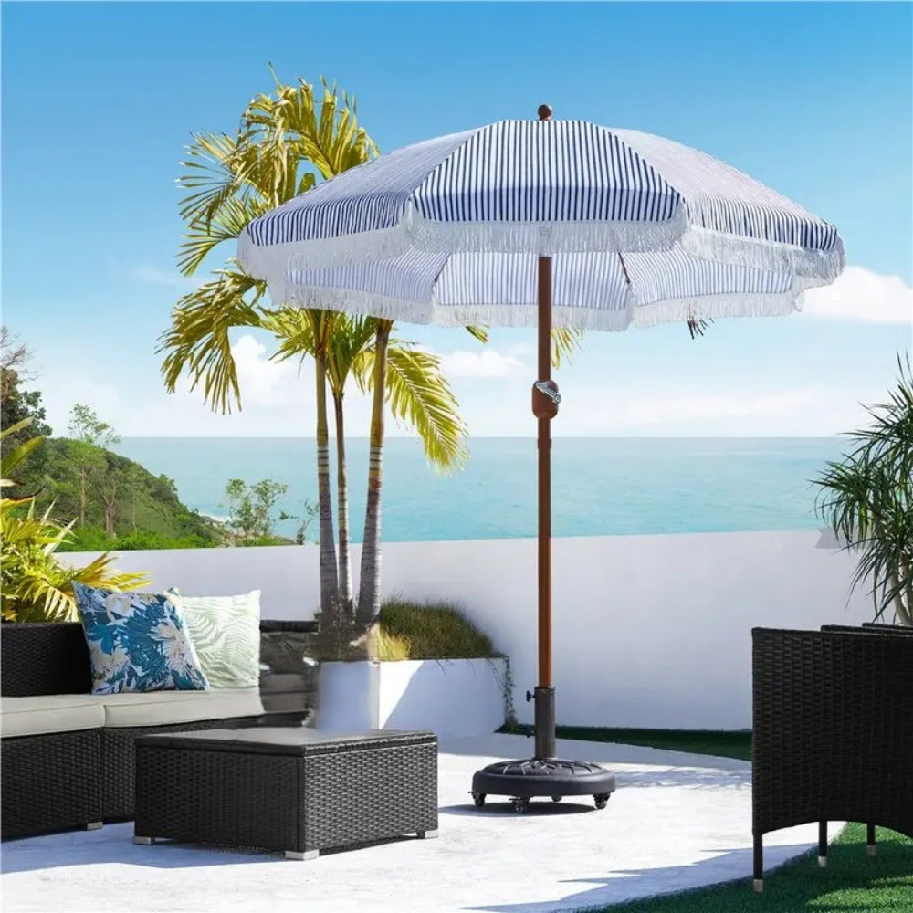 7.5-Foot Patio Umbrella, Backyard Sun Shade for Outdoor Shade and Protection detail image - detail view 13